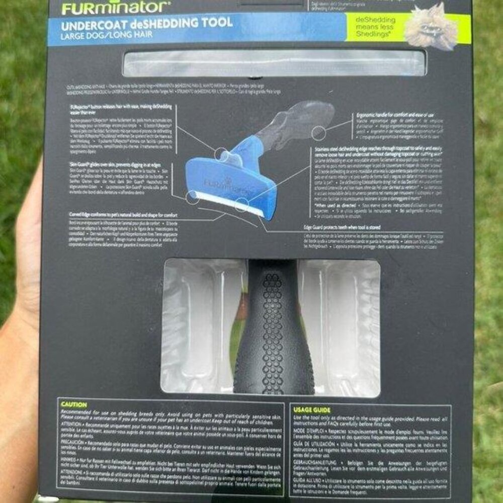 FURminator Long Hair deShedding Tool for Large Dogs New Pet Brush NEW - Picture 6 of 6
